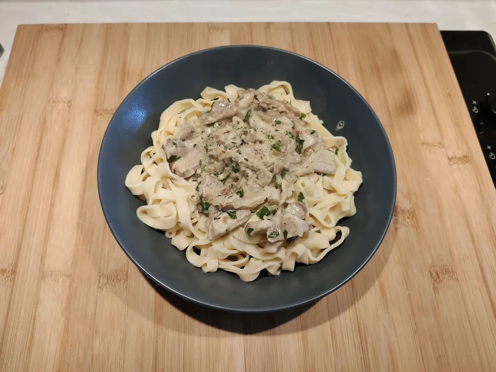 Cover for Oyster Mushroom and tagliatelle