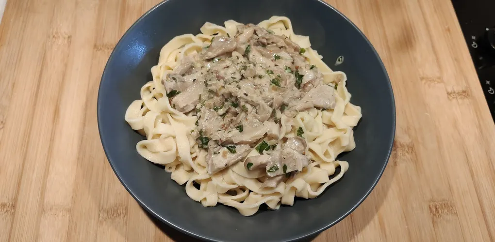 Cover for Oyster Mushroom and tagliatelle