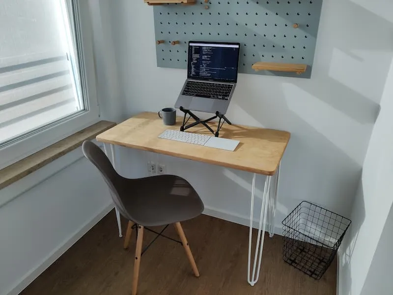 a bad desk and a cheap IKEA chair