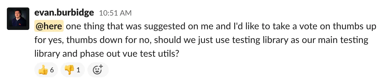 Poll: should we use testing library only