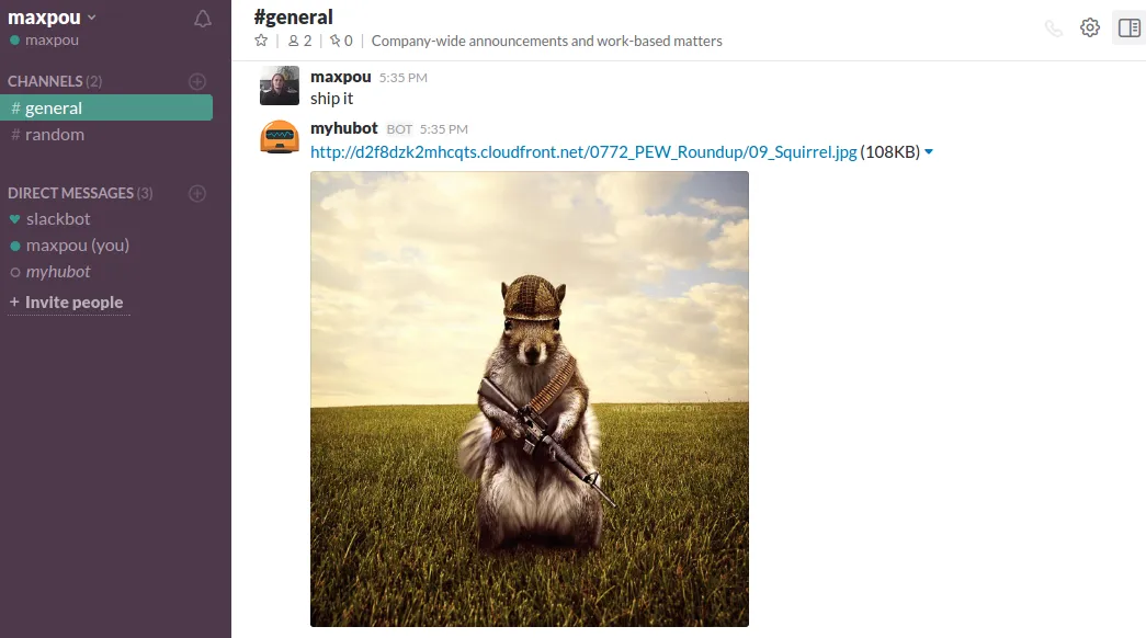 Slack exemple