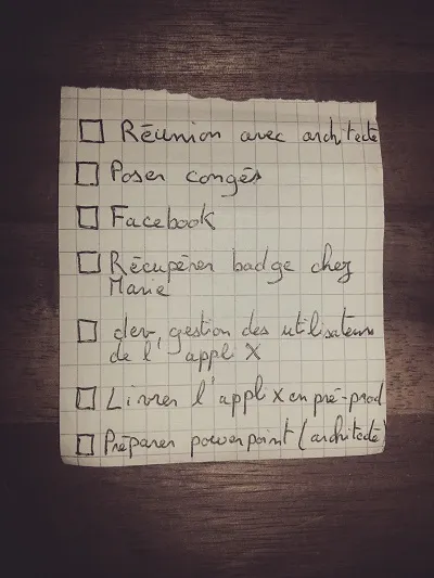 todo list