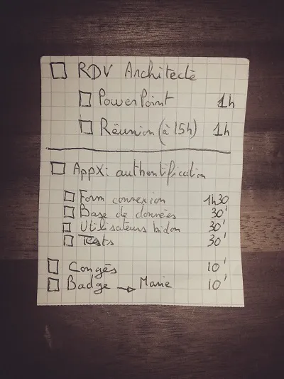 todo list