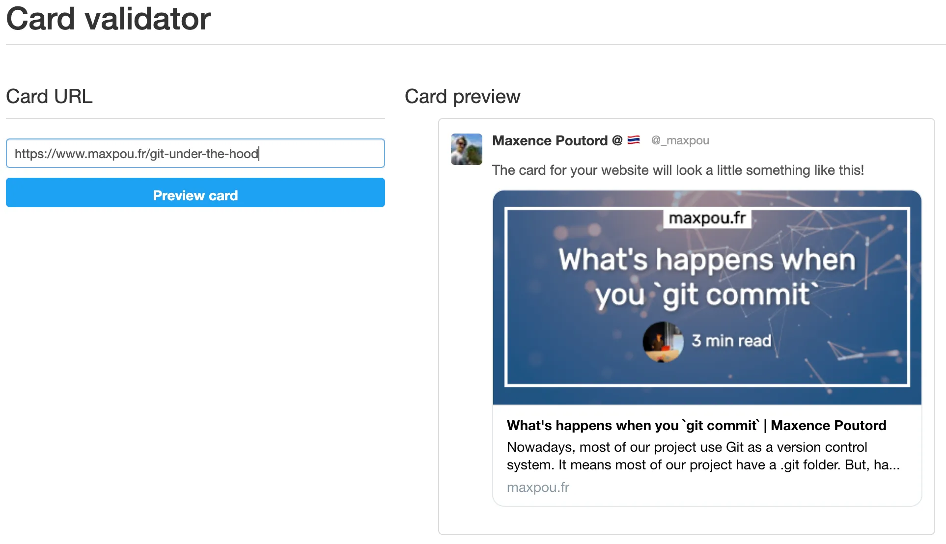 Twitter Card Validator