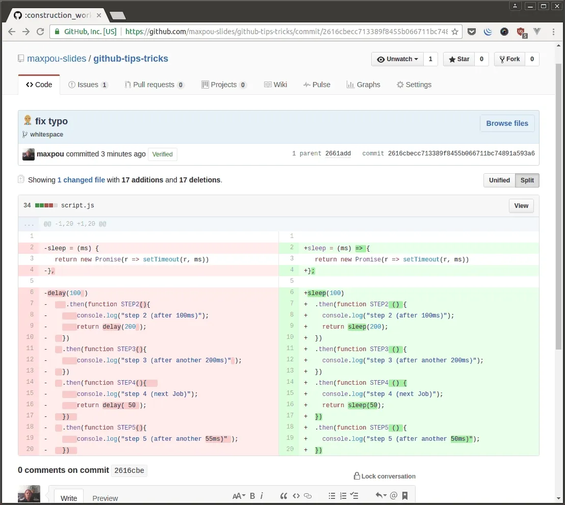 toggle whitespace animation